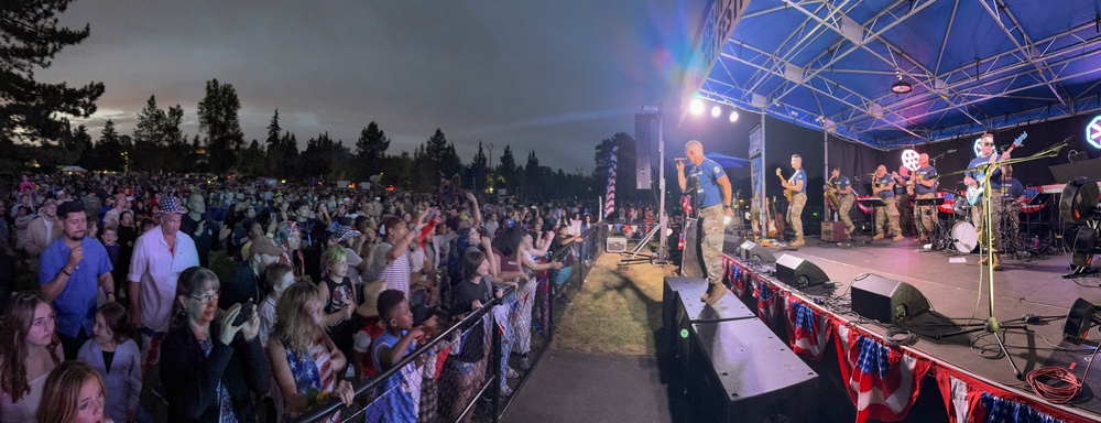 The 234th Army National Guard Band performs at 4th of July Family Festival