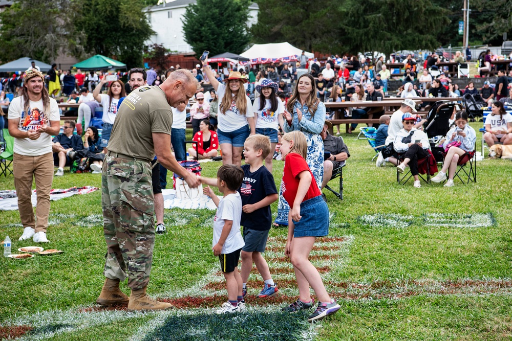 The 234th Army National Guard Band performs at 4th of July Family Festival