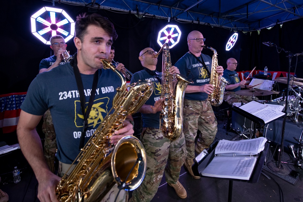 The 234th Army National Guard Band performs at 4th of July Family Festival