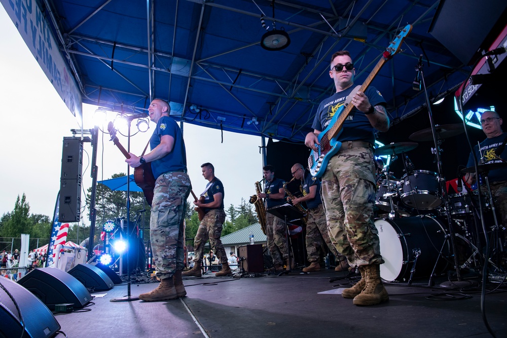 The 234th Army National Guard Band performs at 4th of July Family Festival