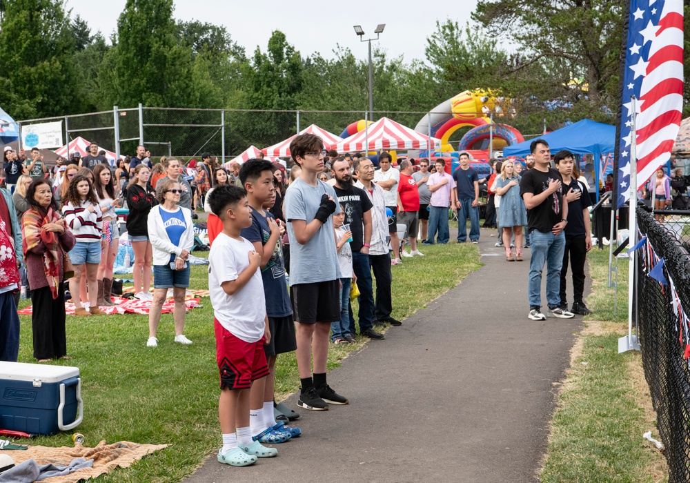The 234th Army National Guard Band performs at 4th of July Family Festival