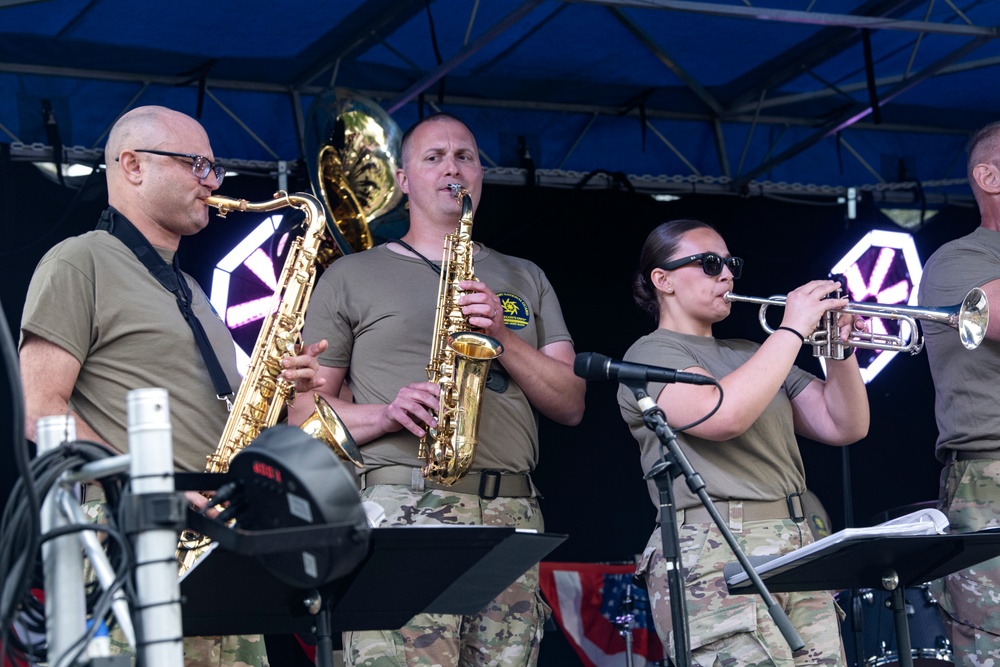 The 234th Army National Guard Band performs at 4th of July Family Festival