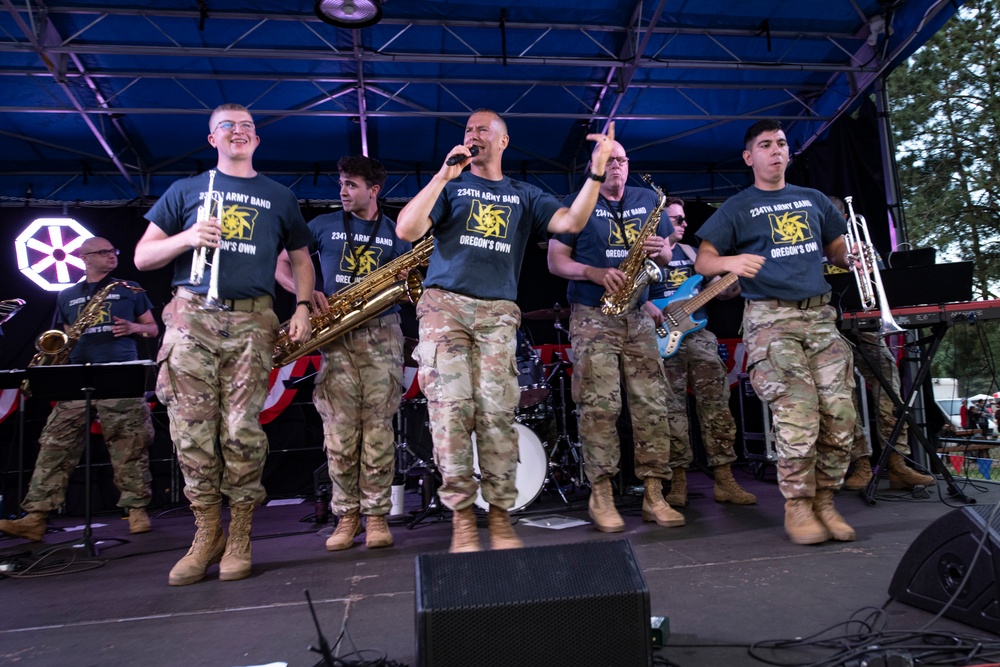 The 234th Army National Guard Band performs at 4th of July Family Festival