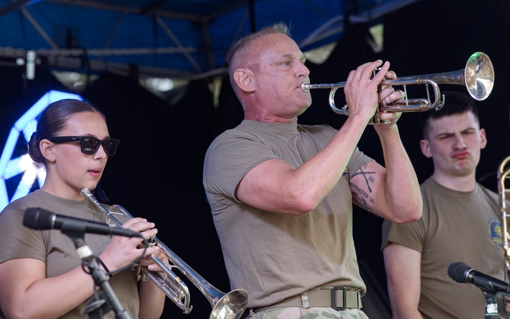 The 234th Army National Guard Band performs at 4th of July Family Festival