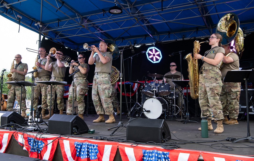 The 234th Army National Guard Band performs at 4th of July Family Festival