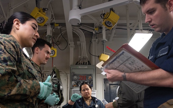 Mass Casualty Training aboard USS America (LHA 6)