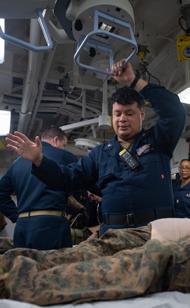 Mass Casualty Training aboard USS America (LHA 6)