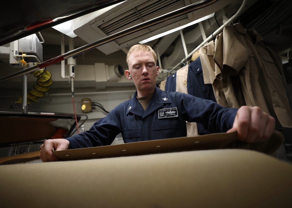 USS Milius conducts operations in the U.S. Central Command area of responsibility as part of the Carl Vinson Carrier Strike Group