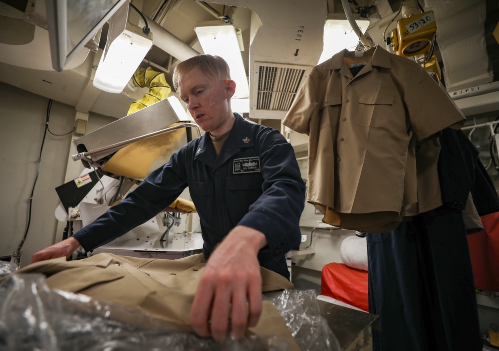 USS Milius conducts operations in the U.S. Central Command area of responsibility as part of the Carl Vinson Carrier Strike Group