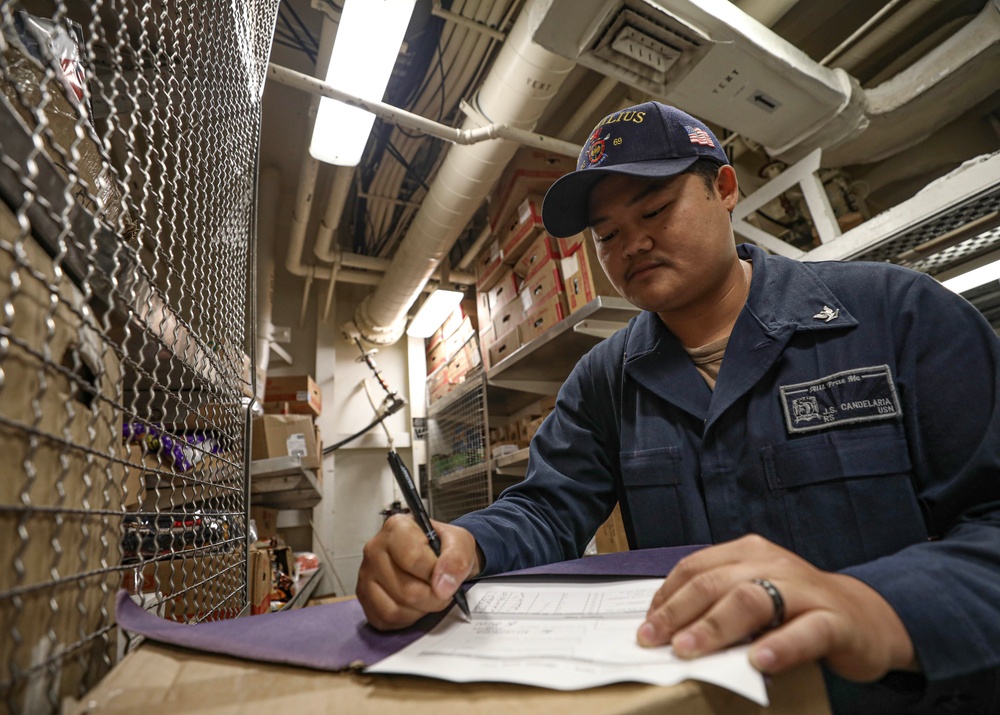 USS Milius conducts operations in the U.S. Central Command area of responsibility as part of the Carl Vinson Carrier Strike Group