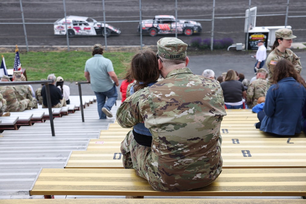 Red Bull Soldier Shares a Moment Before Deployment