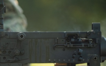 U.S. Coast Guardsmen with PSU 309 and Marines with 4th MAW participate in a joint live-fire machine gun range during Atlantic Alliance 25