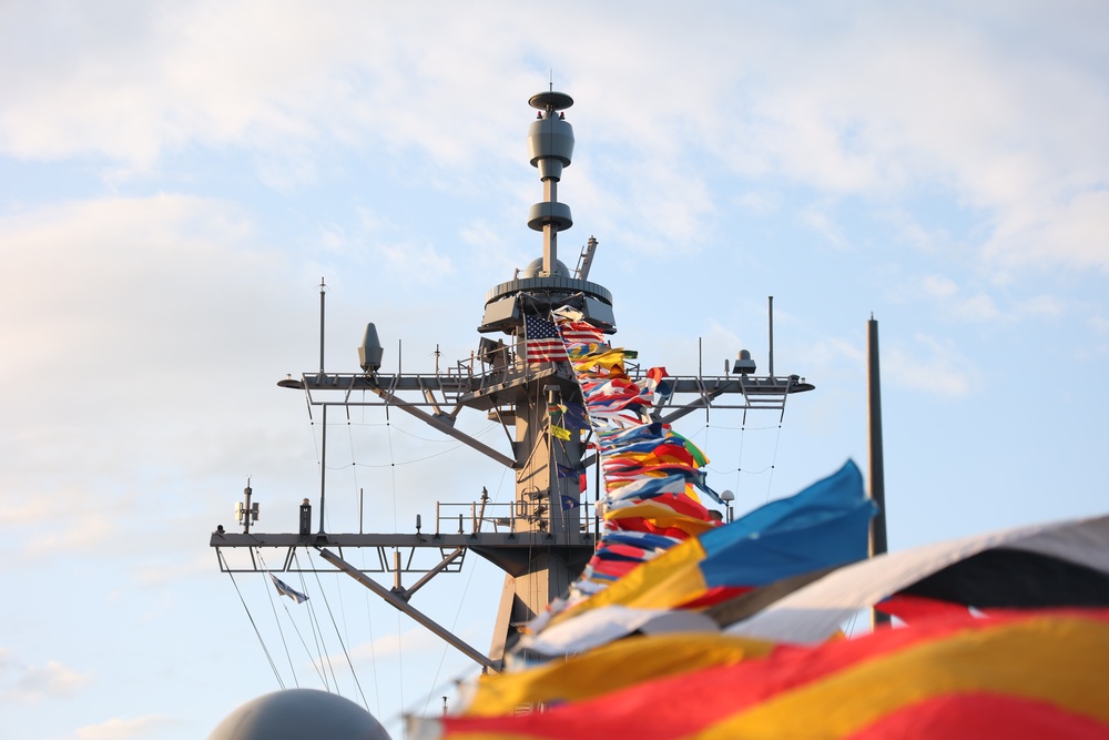 USS Farragut Dress Ship
