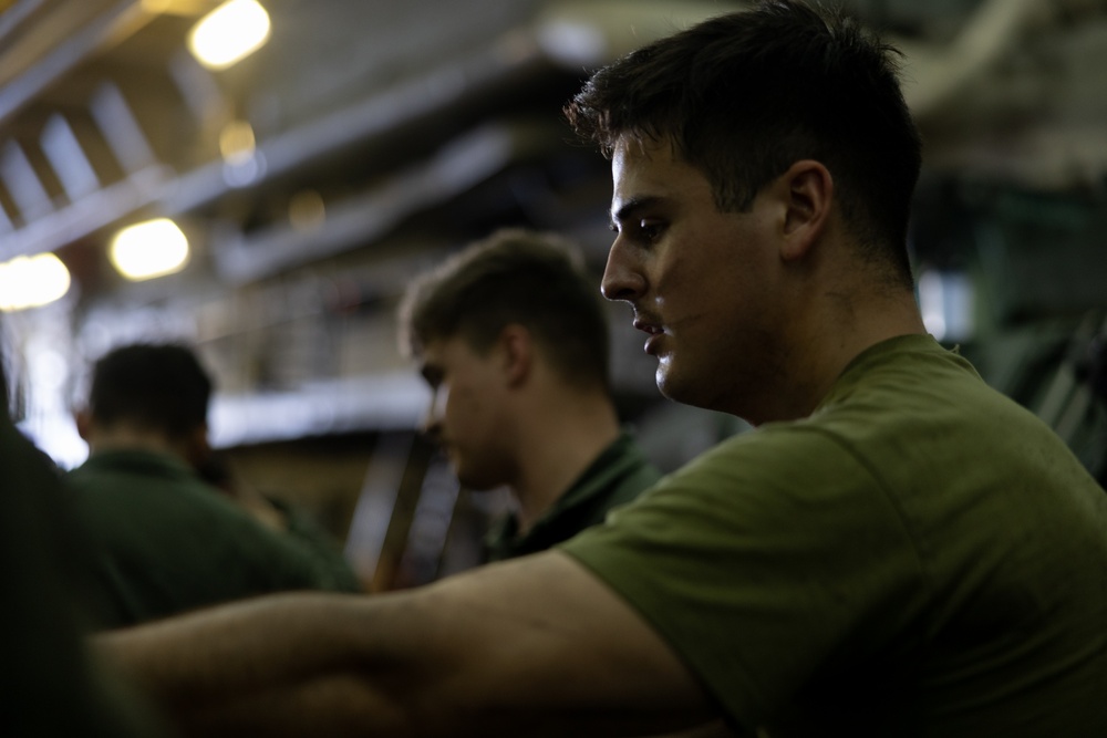 22nd MEU (SOC)| LAV Engine Maintenance