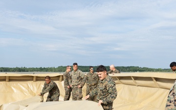 U.S. Marines with MWSS-273 set up a forward arming and refueling point during Atlantic Alliance 2025