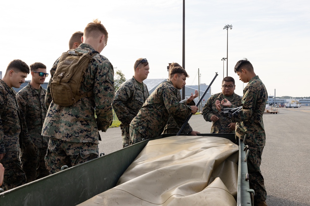 U.S. Marines with MWSS-273 set up a forward arming and refueling point during Atlantic Alliance 2025
