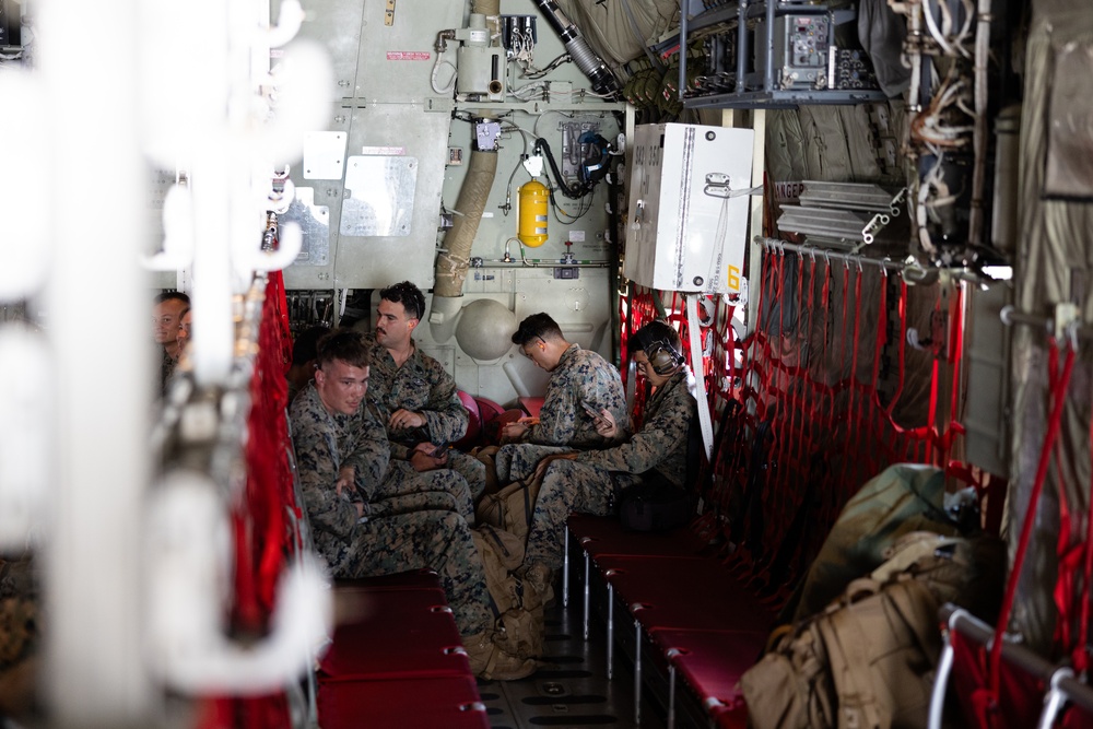 U.S. Marines with MWSS-273 set up a forward arming and refueling point during Atlantic Alliance 2025