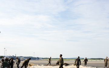 U.S. Marines with MWSS-273 set up a forward arming and refueling point during Atlantic Alliance 2025