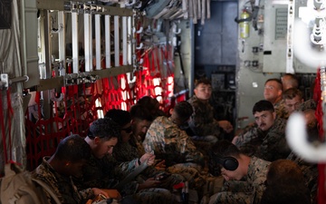 U.S. Marines with MWSS-273 set up a forward arming and refueling point during Atlantic Alliance 2025