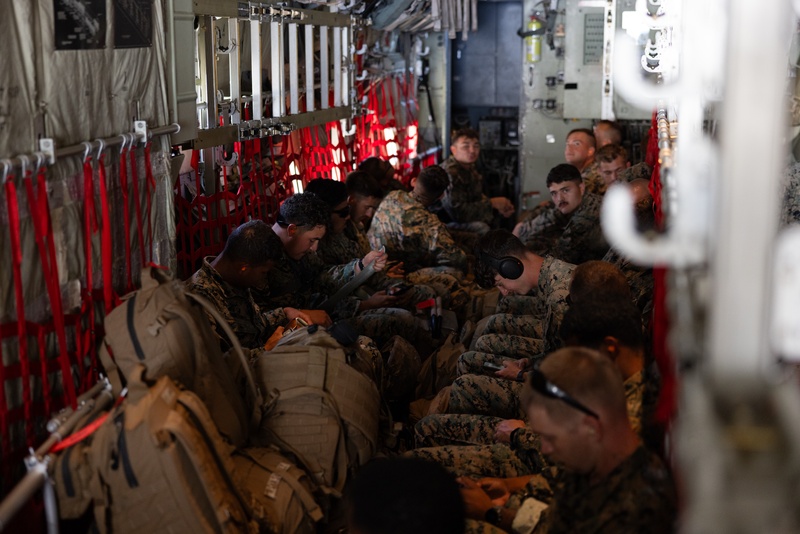 U.S. Marines with MWSS-273 set up a forward arming and refueling point during Atlantic Alliance 2025