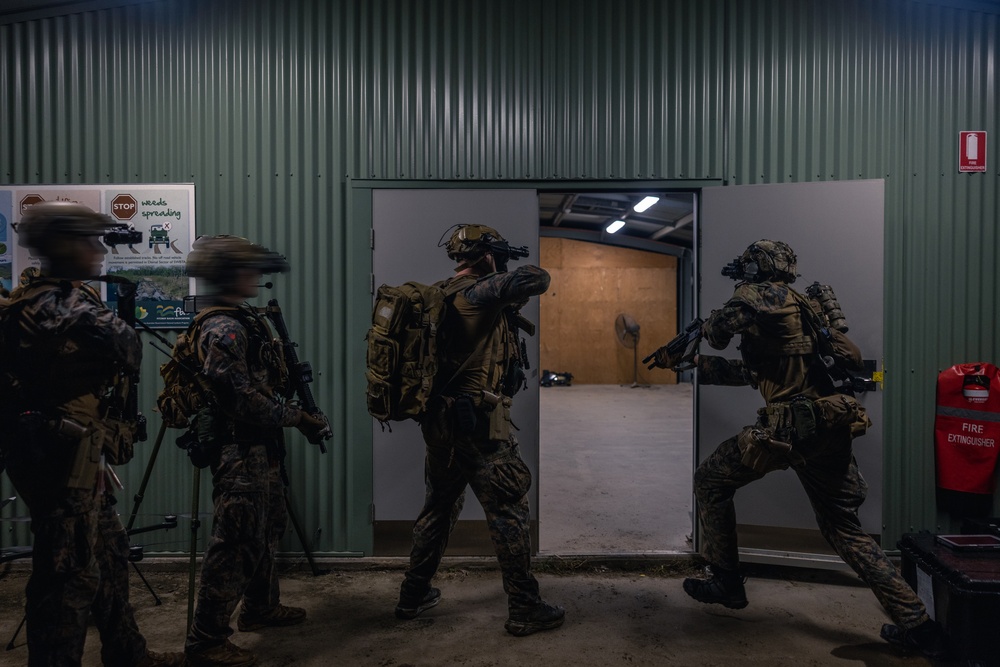 U.S. Marines with Force Reconnaissance Platoon Conduct a Limited Scale Raid