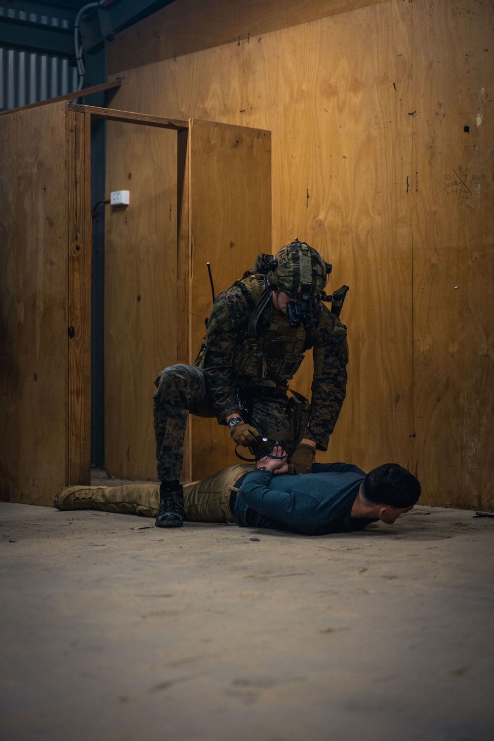 U.S. Marines with Force Reconnaissance Platoon Conduct a Limited Scale Raid