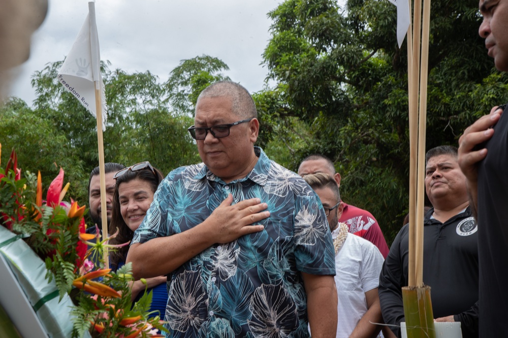 Camp Blaz Marines participate in the Mañenggon Memorial Ceremony