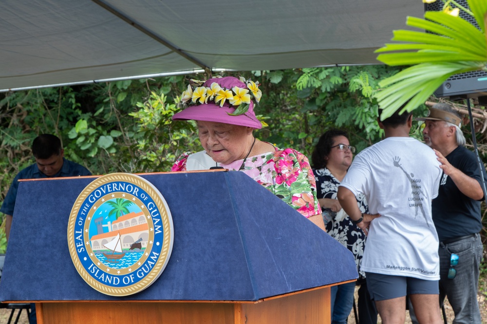 Camp Blaz Marines participate in the Mañenggon Memorial Ceremony
