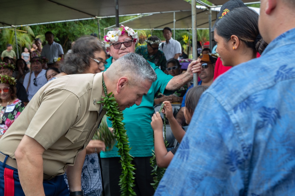 Camp Blaz Marines participate in the Mañenggon Memorial Ceremony