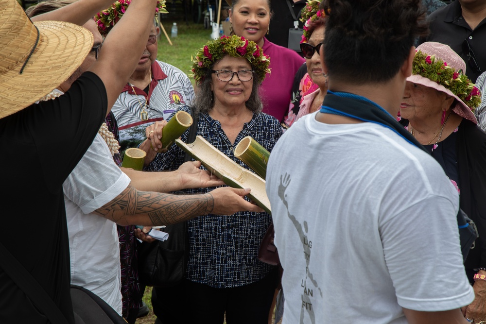 Camp Blaz Marines participate in the Mañenggon Memorial Ceremony