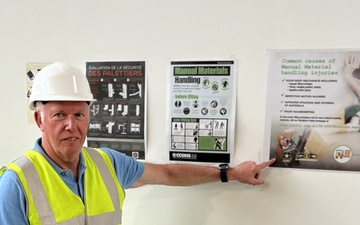 LRC Benelux local national employee first dual certified safety officer for Belgium, U.S.