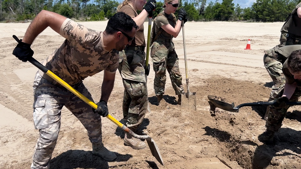 Qatari Officers Train Alongside U.S. Airmen in The Civil Engineer School’s WMGT 101 Course