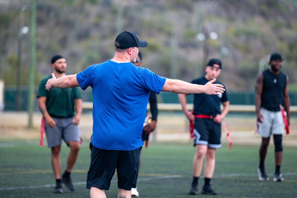 Red, white, ready: JTF-SG competes in flag football tournament