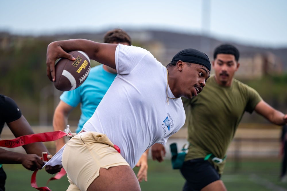 Red, white, ready: JTF-SG competes in flag football tournament