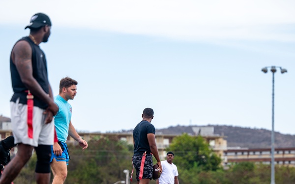 Red, white, ready: JTF-SG competes in flag football tournament