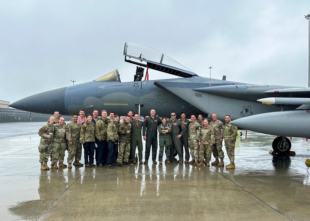 104th Fighter Wing Operations Group Commander takes final flight in F-15 Eagle