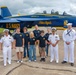 USS Ronald Reagan Commanding Officer Swears In New Recruits During Duluth Navy Week