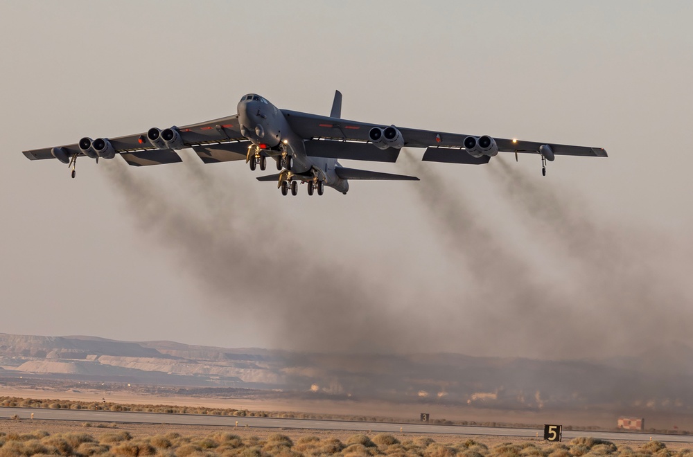 B-52H Departs Edwards Air Force Base