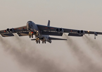 B-52H Departs Edwards Air Force Base