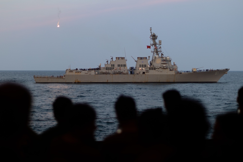 Deployed Carrier Strike Group 12 Celebrates the 4th of July