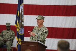 Capt. Thomas Murphy Speaks to NMRTU Fallon One Last Time as Officer-in-Charge