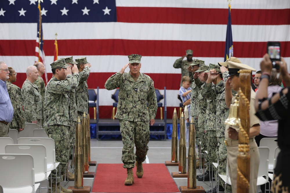 Capt. Thomas Murphy Departs after the Navy Medicine and Training Unit Fallon Change-of-Charge Ceremony.