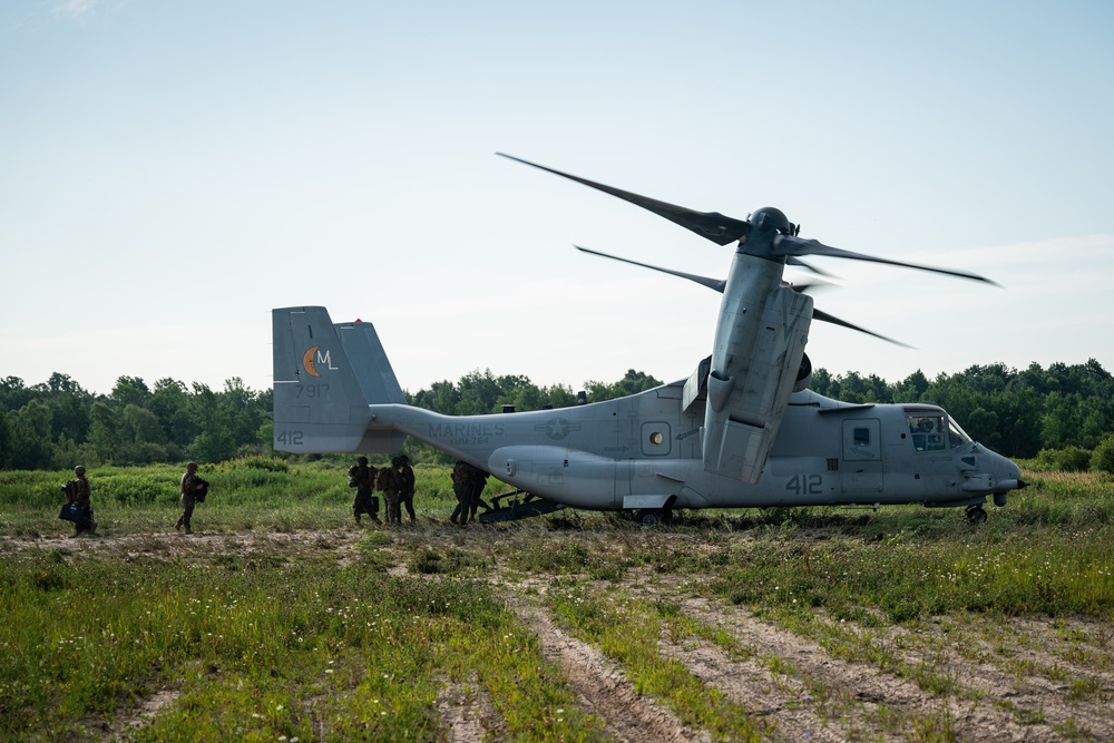 U.S. Marines with 4th MAW conduct ‘jump’ CoC operations during Atlantic Alliance 25