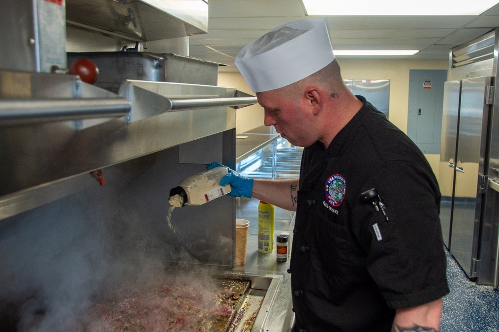 Ronald Reagan Sailors Prepare Lunch