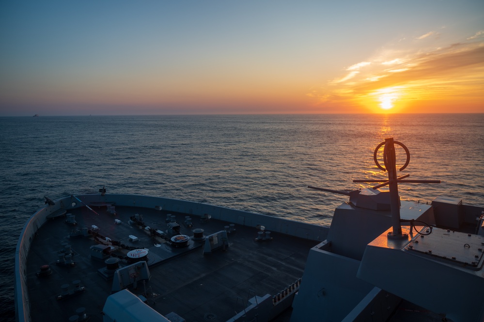 USS New York Strait Transit During Atlantic Alliance 2025