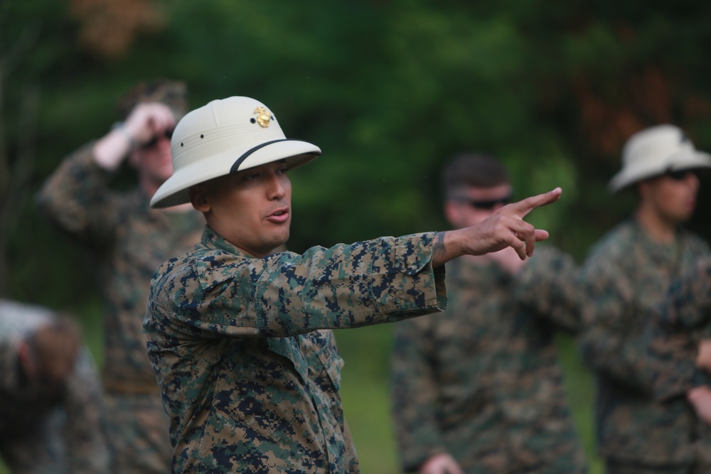 U.S. Marines conduct a pistol qualification course at Atlantic Alliance '25