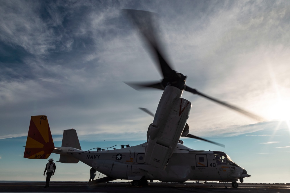 USS Gerald R. Ford (CVN 78) CMV-22B Osprey Flight Operations