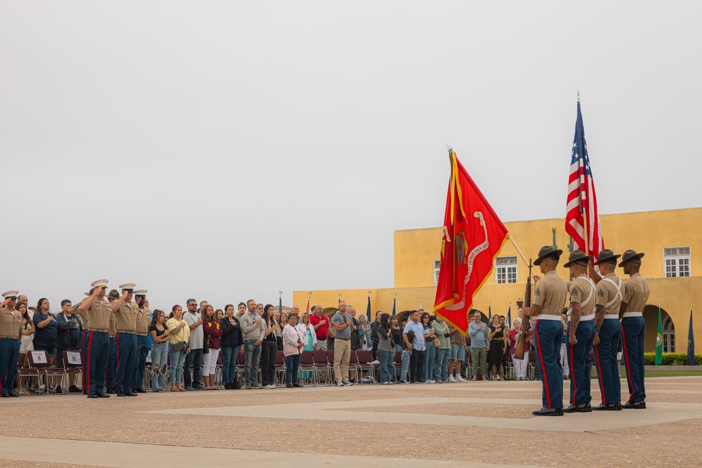 Lima Company Morning Colors Ceremony and Graduation