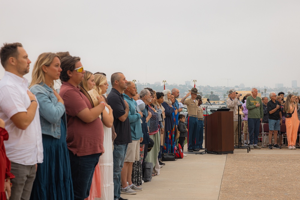 Lima Company Morning Colors Ceremony and Graduation