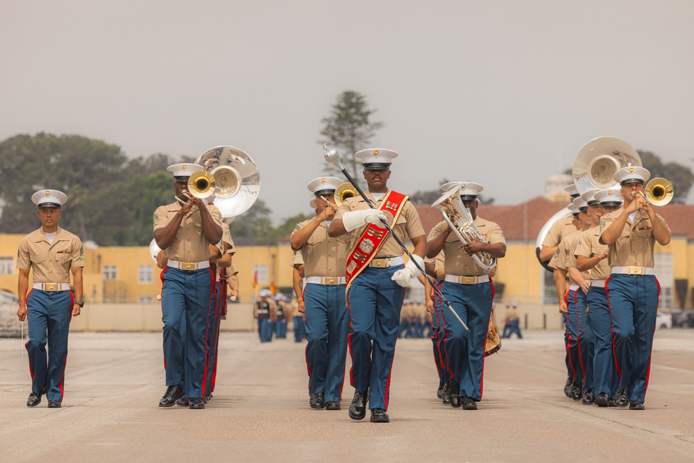 Lima Company Morning Colors Ceremony and Graduation